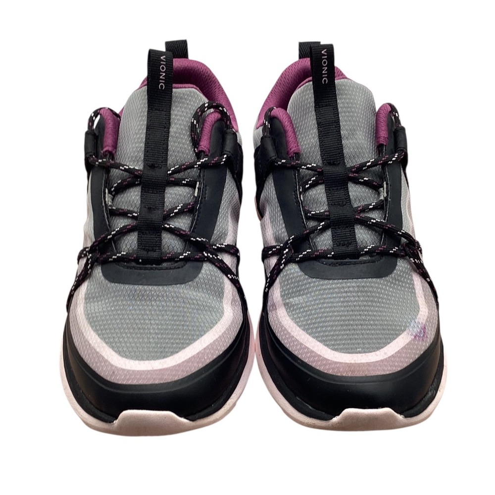 Vionic Austyn Women's Grey Black Plum Active Walking Sneakers Size 8‎ US 39 EU